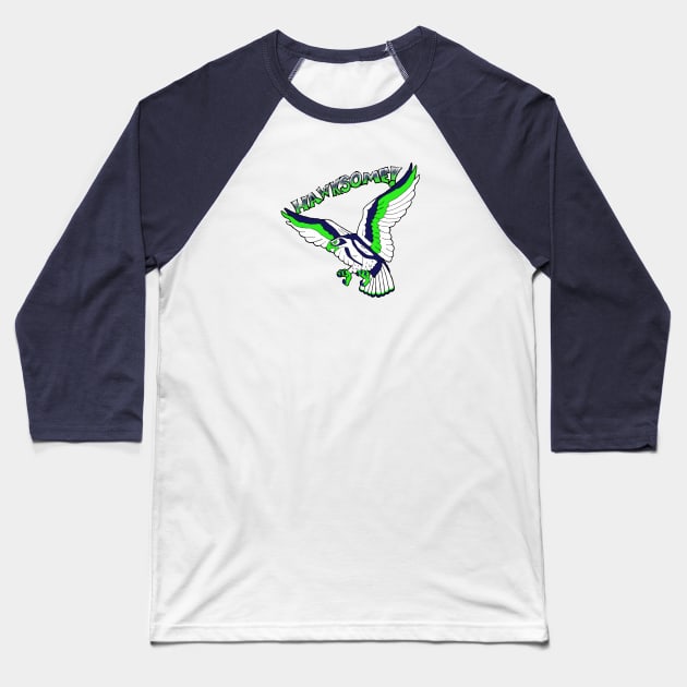 Hawksome! Baseball T-Shirt by Laney Kozy